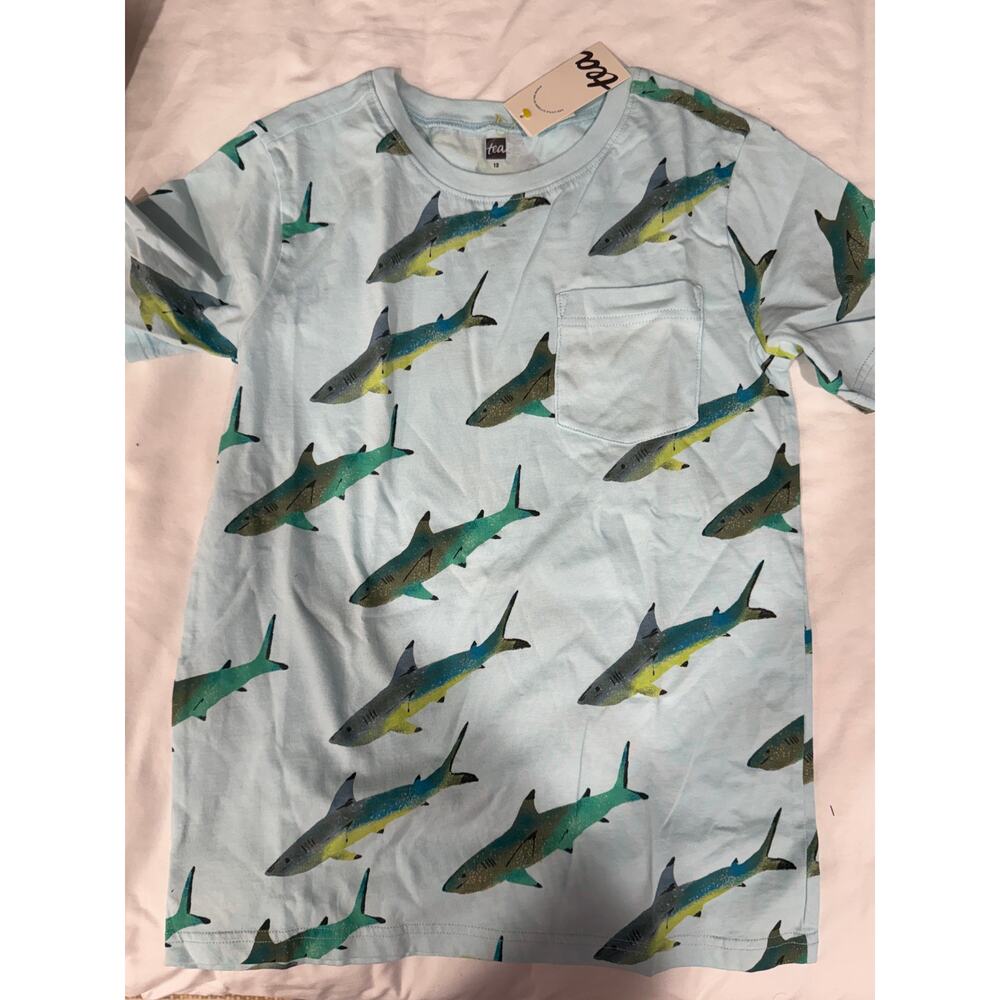 NEW Tea collection mustard yellow scorpion shirt size 12